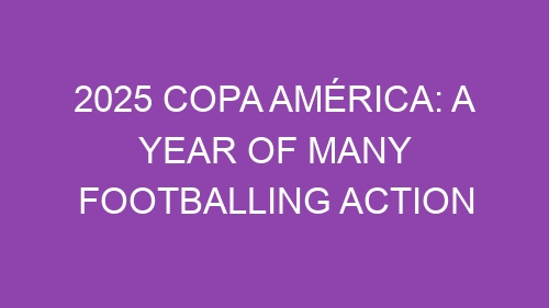 2025 Copa América: A Year of many Footballing action